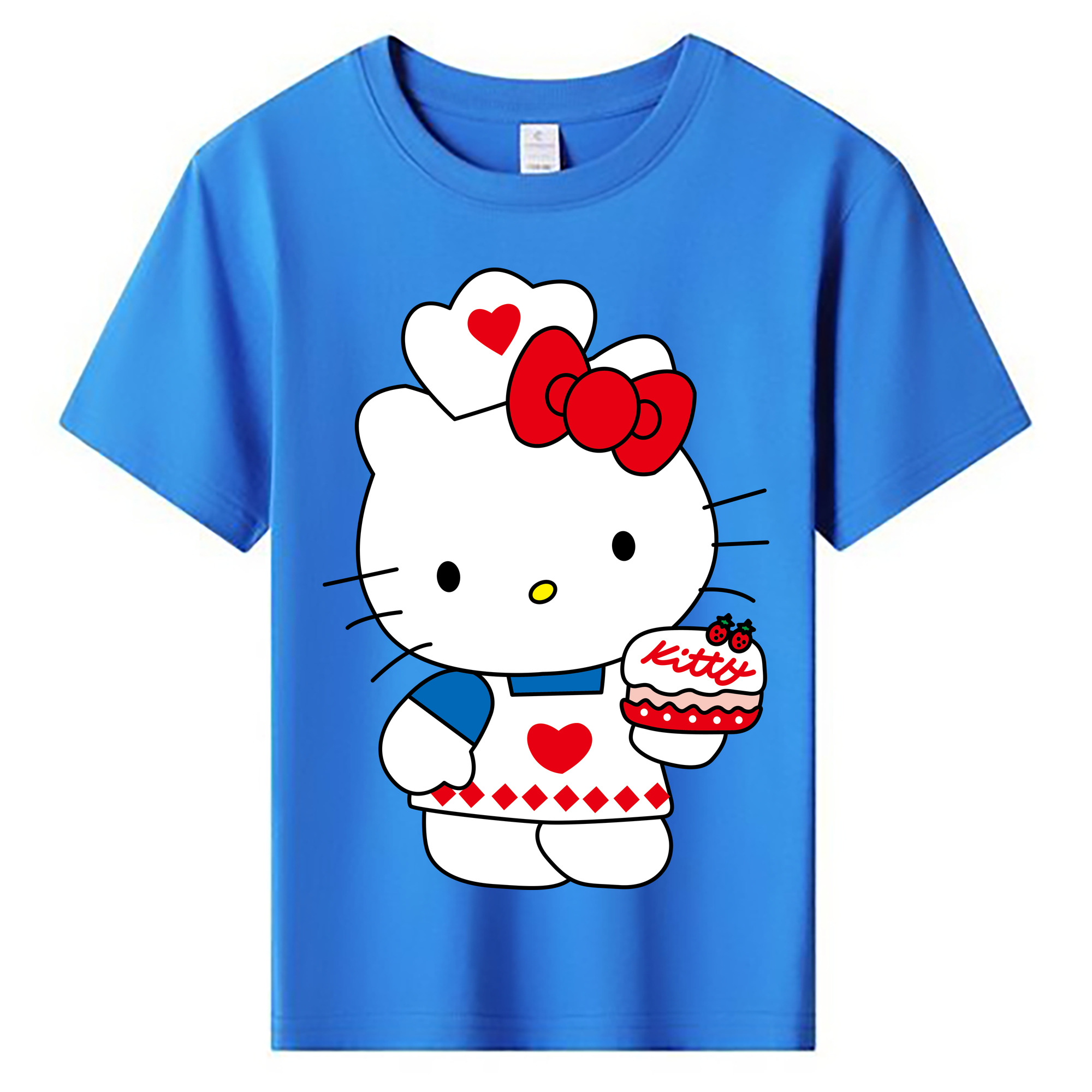（画像用） Hello Kitty ハローキティ 綿100％キッズTシャツ（フロントプリント）
